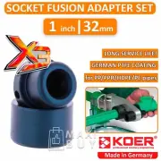 Socket Fusion Welding Adapter Set for Plastic Pipes 1 in (32mm) x 3pcs
