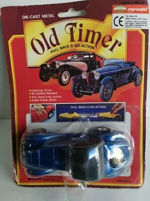 CHINA WELLY 1:32 SCALE PULL BACK MOTOR OPENING DOORS DIE-CAST OLD CAR BLISTER #2