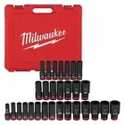 Milwaukee SHOCKWAVE 1/2 in. Drive SAE and Metric 6 Point Impact Socket Set