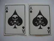 2 Vietnam War ACE Of SPADE "Death Skull" Propaganda Cards *Old Stock, Unissued*