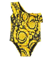 [Versace Kids] Versace Kids Baby Barocco one-shoulder swimsuit M 12-18 yellow