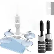 Windshield Repair Kit, Windshield Repair Kit for Chips and Cracks, Car Glass Repair Kit, Cracks Gone Glass Repair Kit, Automotive Glass Nano Fluid Windshield Crack Repair Kit for Chips ((blue-2-1))