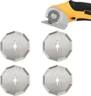 4-Pack Replacement Rotary Blades Compatible with Worx WX082L 4V ZipSnip Cordless Electric Scissors, WA2300 Replacement Blades (1-1/2"),Fits RC2600K, RC2601, RC2602, WX080L, WX081,WX081L