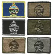 VELCRO® BRAND Fastener Morale HOOK Kansas Topeka State Patches 3x2"