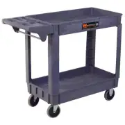 WEN Service Cart 33.5" x 17" 2-Tray Tool Storage 500 lbs. Capacity Polypropylene