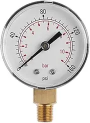 Paul My Mini Dial Air Vacuum Pressure Gauge Meter Stable Performance Pressure Gage Double Scale 1/8" NPT multimet 0-160psi