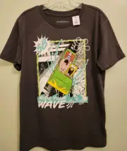 Old Navy Boys XL 14-16 SpongeBob Roller Coaster Tee T-Shirt Gray #31825