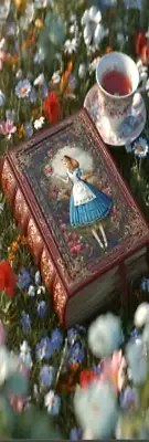ALICE IN WONDERLAND BOOK,FLOWERS,BIRDS,ANIMALS,DOG,CAT,FAIRIES-UNIQUE Bookmarks