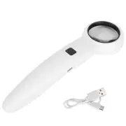 Led Magnifying Glass Set Usb Charging Handheld Magnifier With Lights For Elderly