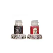 Yankee Candle Bittersweet Berries Raised Jar Candle Holder & Lg Jar Candle 2pc