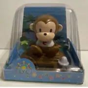 Solar Dancing Brown Monkey Sitting Bobble Toy Solar Powered