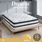 Dreamz Queen Spring Mattress 5 Zone Pocket Egg Crate Foam Medium Firm 35CM White