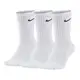 Nike 襪子 Everyday Crew Socks 白 長襪 薄款 三雙一組【ACS】SX7676-100