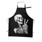 Hippie Skull Skeleton Adjustable Apron with 2 Pockets, Funny Funny Skeleton