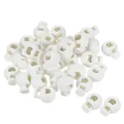 Cord Locks, 100 Pack Ball Spring Toggle Stopper, White