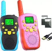 Rechargeable Walkie Talkies for Kids 22 Channels 2 Way Radio Toy with Battery