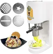 Ice Cream and Soft Serve Maker,80W Electric Ice Cream Press Machine with 4 Different Shapes of Molds,30L/H Countertop Soft Serve Machine,Feed Hopper Capacity 420ml