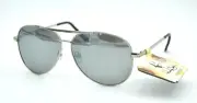 Panama Jack S06586SPO030 Silver Mirrored POLARIZED Aviator Sunglasses 100% UV