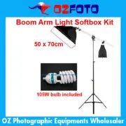 Photography Studio Boom Softbox Lighting Photo Soft Box Light Stand Kit AU Local