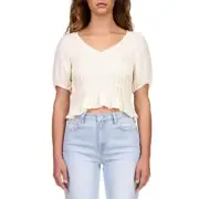 Sanctuary Womens Smocked Rayon Pullover Top Shirt BHFO 5204