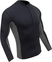 yuksok Wetsuit Jacket Premium Neoprene 2mm Long Sleeve Front Zip Wetsuit Top for Women/Men