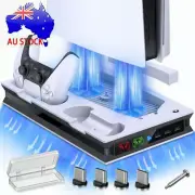 For PS5 Dualsense 5 Vertical Stand +Cooling Fan Controller Charging Dock Station