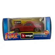 NEW RARE Burago Street Fire 1:43 Porsche 928 Diecast model car #4191
