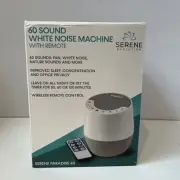 Serene Evolution 60 Sound White Noise Machine With Remote New