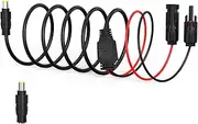 Solar Panel to DC 8MM Adapter, daitoku 6FT Solar Connector to DC 8MM Male Converter Cable with DC 5.5mmx2.5mm Adapter Solar Generator Adapter Extension Cable for Portable Power Station Solar Generator