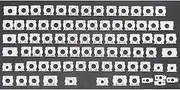 Replacement Full Keyboard Hinge Keycap Keys Scissor Clips Hinge Set Compatible with MacBook Pro/Air Retina 14/15/16 inch Model A2442 A2485 A2681 A2779 A2780 A2941 A2918 A2992 A2991 2022-2023 Year