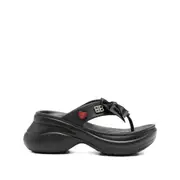 [Balenciaga] Balenciaga Platform Thong Croc Slides 37 IT BLACK