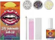[Generic] Tooth Jewelry Kit - Crystal Tooth Gems Teeth Jewelry | Fashionable Teeth Jewels Tooth Artificial Crystal for Women Girlfriend Mother Wife