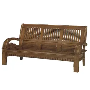 【Hampton 漢汀堡】道爾正樟木實木三人板椅(木沙發/木椅/實木椅)