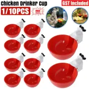 10PCS Chicken Water Cup Feeder Drinker Drinking Bowl Waterer Poultry Automatic