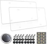 License Plate Cover, Clear Protector, Unbreakable Plastic, Protective Shield
