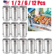 Spice Jar Set Stainless Steel Kitchen Gadgets Spice Shaker Rotating Cover (1~12)