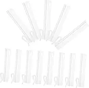 ORFOFE 25pcs Adjustable Plastic Drapery Hooks Versatile Curtain Hanger for Home Office Easy Installation Rounded Corners Design for Shower Curtains Decoration Projects