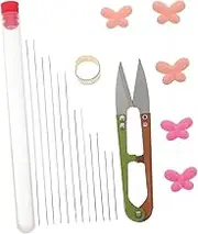 VILLFUL Beading Needle Set 1 Set of Beading Needles Bead Threader Stainless Bead Threader Jewelry Making Kit Random Color