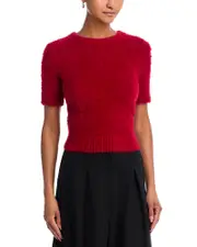 Helmut Lang Cropped Eyelash Tee