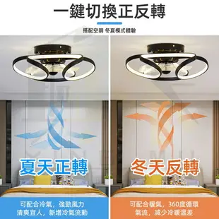 110V臥室隱形風扇燈 電風扇一體燈 LED空調燈扇吸頂扇 簡約多功能吊扇燈 家用靜音風扇壁燈壁掛扇