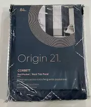 Origin 21 Curtain Light Filtering Corbett Navy (1 Panel) 50 x 84" New 3728167