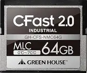 Greenhouse Supports CFast 2.0 High Speed Transfer Read 280MB/s (Max) Write 161MB/s (Max) Industrial CFast 64GB GH-CFS-NMC64G