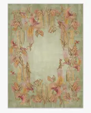 305' x 425' | Machine Washable Runner Rug | Kid & Pet Friendly | Indoor Rug | Sanderson Bird of Paradise Silver Fern Rug | Ruggable