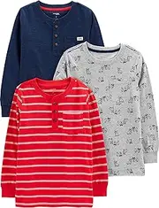 [Simple Joys by Carter's] Boys' 3-Pack Long Sleeve Shirts