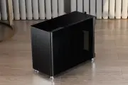 Jonsplus i100 Pro-G Mini-ITX Gaming Case, Obsidian Black w/ Tempered Glass Sides
