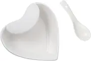 MAGICLULU 1 Set Ceramic Spoon Holder for Kitchen Utensils Multi Function Ladle Rest Scoop Holder White for Home Cooking Dining Decor