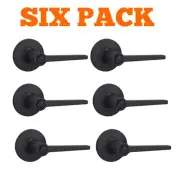 Manchester Privacy Door Lever, Matte Black Six Pack