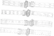 [JEWEDECO] Flower Shape Transparent Strap Bra Bra Extenders Shoulder Strap 4 Pairs