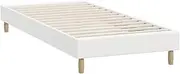 OIKITURE Bed Frame with Wooden Slats, Metal Bed Frame with Boucle Fabric Covers, Platform Bed Base Single Size for Bedroom Home Decor, Single Bed Frame Home Furniture