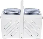 Prym 612578 Sewing Box Wood M White with Fabric
